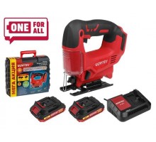 Аккум. лобзик WORTEX CJS 6529 в чем. ALL1 XLT SET 18 В, 0-2900 об/мин, 65 мм, 2х2 А*ч