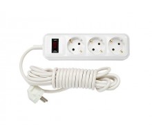 Удлинитель бытовой 3,5м (3 роз., 2.5кВт, с/з, ПВС 3х0,75) Bylectrica (со встроенным ограничителем тока)