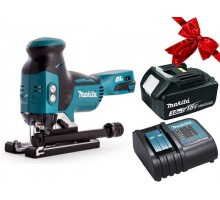 Аккум. лобзик MAKITA LXT DJV 181 Z в кор. + АКЦИЯ (BL1830B + DC18SD) (18.0 В, 1 акк., 3.0 А/ч, Li-Ion, пропил до 135 мм)