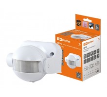Датчик движения  настенный  ДДС-02 1100Вт, 5-480с, 12м, 5+Лк, 180гр, IP44, TDM