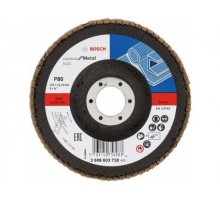 Круг лепестковый 125х22.2 мм K80 плоский STANDARD FOR METAL BOSCH