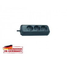 Удлинитель 1.5м (3 роз., 3.3кВт, с/з, ПВС) черный Brennenstuhl Eco-Line (провод 3х1,5мм2, сила тока 16А, с/з - с заземляющим контактом)