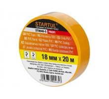 Изолента ПВХ 18ммх20м желтая STARTUL PROFI (ST9046-5) (130 мкм)