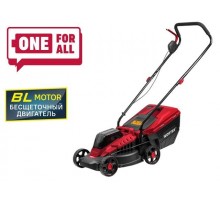 Газонокосилка аккумуляторная WORTEX CLM 3336 в кор. ALL1 XLT SOLO БЕСЩЁТ.ДВИГ., 18В+18В, шир.330 мм (БЕЗ АКБ И ЗУ, выс. 30-75 мм, травосборник 30 л)
