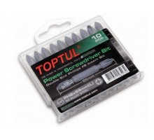 Набор бит двухсторонних PH2х65 10шт. в пластм.боксе  TOPTUL