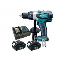 Аккум. дрель-шуруповерт MAKITA LXT DDF 458 RFE в чем. (18.0 В, 2 акк., 3.0 А/ч Li-Ion, 2 скор., 91 Нм, шурупы до 12 мм)