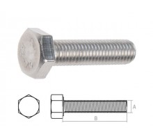 Болт М8х70 шестигр., нерж.сталь (А2), DIN 933 (5 шт в зип-локе) STARFIX