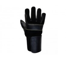 Перчатки виброзащитные из кожи, р-р 9/L, черные, JetaSafety (JETA SAFETY)