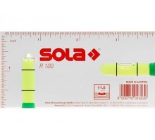 Уровень 100 мм 2 глазка акриловый R100  (SOLA)