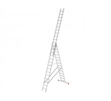 Лестница алюм. 3-х секц. 356/949/376см 3х14 ступ., 21,5кг PRO STARTUL (ST9942-14)