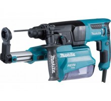 Перфоратор MAKITA HR 2650 в чем. + система пылеудаления (800 Вт, 2.4 Дж, 3 реж., патрон SDS-plus, вес 4.1 кг)