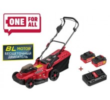 Газонокосилка аккумуляторная WORTEX CLM 3836 ALL1 XLT SET БЕСЩЁТ.ДВИГ., 18В+18В, 2акб, 4Ач, шир.3 (выс. 25-75 мм, травосборник 35 л)