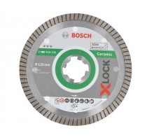 Алмазный круг 125х22 мм по керамике Turbo X-LOCK Best for Ceramic Extraclean BOSCH ( сухая резка)