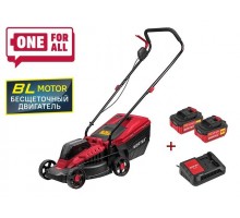 Газонокосилка аккумуляторная WORTEX CLM 3336 ALL1 XLT SET БЕСЩЁТ.ДВИГ., 18В+18В, 2акб, 4Ач, шир.3 (выс. 30-75 мм, травосборник 30 л)