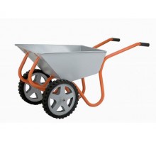 Тачка строительно-садовая ТССР-2 (120л, 360 кг, двухколесная, литая резина 380х70мм, вес 18,5 кг) (пр-во РБ) (КОМ)