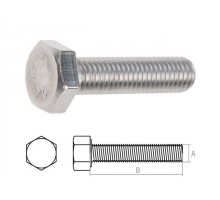 Болт М16х65 шестигр., нерж.сталь (А2), DIN 933 (2 шт в зип-локе) STARFIX