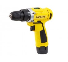 Аккум. дрель-шуруповерт MOLOT MBD 1213-1 Li в кор. (12.0 В, 1 акк., 1.3 А/ч Li-Ion, 1 скор., 20 Нм, шурупы до 6 мм)