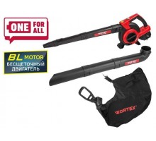 Аккум. воздуходувка WORTEX BB 2536-1 D в кор. ALL1 XLT SOLO (36 В (2х18 В), макс.объем возд. потока 550 м куб/ч, функция пылесоса с мульчированием, БЕ
