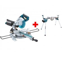 Торцовочная пила MAKITA LS 0815 FLN в кор. + Стол для торцовочной пилы (DEAWST06) (1400 Вт, 216х30.0 мм, глуб. до 65 мм, шир. до 305 мм, лазер, подсве