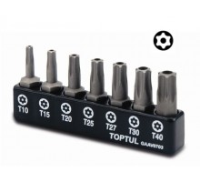 Набор бит TORX с отверст. Т10-Т40 7шт. TOPTUL