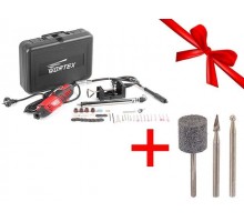 Гравер электрический WORTEX MG 3218 E в чем.+АКЦИЯ ETCI3213218 ETAK3203218 ETAM3203018 (В ПОДАРОК Импрегнированная 13.2мм, Выс. конич. насадка 3.2мм,