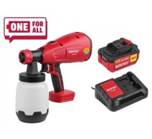 Аккум. краскораспылитель WORTEX CPS 1810 в кор. ALL1 XLT SET 18В, 1 акк., 4 Ач, 700 мл/мин, 1 л б (18 В, 1 акк., 4 Ач, ЗУ, 700 мл/мин, 1 л бак, 2.6 мм