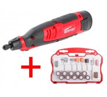 Аккум. гравер WORTEX MG 1213 ELi в кор. + аксессуары + АКЦИЯ! (Набор для гравера 40  пр.) (набор для гравера 40 предметов в подарок!)