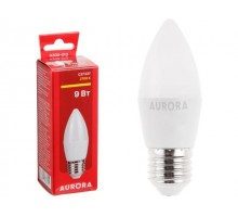 Лампа светодиодная C37 СВЕЧА 9Вт 230В E27 2700K AURORA