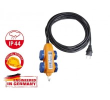 Удлинитель с колодкой 10м (4 роз., 3.5кВт, резин. кабель, с/з) Brennenstuhl (3,5кВт, 3х1,5мм2, степень защиты: IP44)