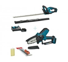 комплект аккум. кусторез MAKITA DUH 606 RT + аккум. цепная пила DUC101Z (18.0 В, 1 акк., 5.0 А/ч, Li-Ion, длина ножа 600 мм, шаг ножа: 20 мм, вес 5.9