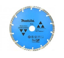 Алмазный круг 180х22,23 мм по бетону сегмент. Турбо MAKITA ( сухая резка)