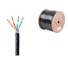Кабель витая пара U/UTP Cat5E 4х2х24AWG (0.51мм) 305м, медь, наруж. (PE) Юпитер (ЮПИТЕР)