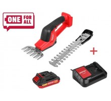 Аккум. ножницы садовые WORTEX SG 1820 в кор. + насадка-кусторез ALL1 XLT SET (18.0 В, 1 акк., 2.0 А/ч, Li-Ion, шир. 80 мм)