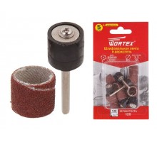 Шлифовальная лента 15 мм, зерно 120 + держатель WORTEX (раб. диам. 15 мм, диам. хвостовика 3.2 мм, зерно 120, 35000 об/мин)