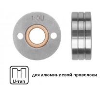 Ролик подающий ф 30/10 мм, шир. 12 мм, проволока ф 0,8-1,0 мм (U-тип) (для мягкой проволоки: алюминий) (SOLARIS)