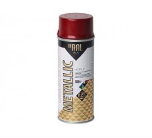Лак на акриловой основе красный INRAL METALLIC SPRAY 400мл (Цвет красный.)