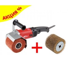 Щеточная шлифмашина WORTEX WS 1014 S в кор.+АКЦИЯ щетка стальная (скидка на комплект 15% + SW1012SW00319 Щетка стальная с латунным покрытием 100х120 м