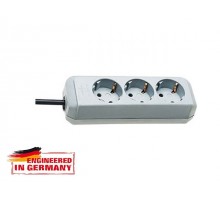 Удлинитель 1.5м (3 роз., 3.3кВт, с/з, ПВС) светло-серый Brennenstuhl Eco-Line (провод 3х1,5мм2, сила тока 16А, с/з - с заземляющим контактом)