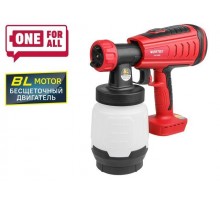 Аккум. краскораспылитель WORTEX CPS 1808 в кор. ALL1 XLT SOLO БЕСЩЁТ.ДВИГ., 18В, 1000 мл/мин, 0.8 л (БЕСЩЁТ.ДВИГ., 18 В, БЕЗ АКБ И ЗУ, 1000 мл/мин, 0.