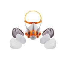 Полумаска 6500 с фильтрами 6510 А1 с предфильтрами и с держателями Jeta Safety (комплект) (р-р L, для защиты дыхания (полумаска, фильтры A1 2шт, предф