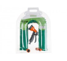 Шланг витой 15м + поливочный набор STARTUL GARDEN (ST6015-03) (спиральный)