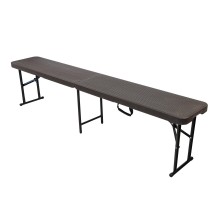 Стул складной переносной (материал HDPE, 183х30х43см,коричневый)