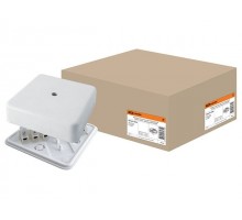 Коробка распаечная КР 75х75х20 ОП с клем. колодкой белая IP40 TDM