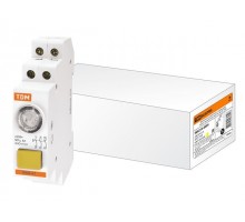 Выключатель кнопочный с индикацией ВКИ-47 желтый (LED) 2НО,1НЗ AC/DC TDM
